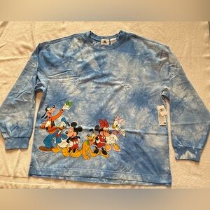 Walt Disney World Spirit Jersey Blue Tie-Dye Shirt - Large